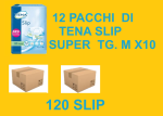 12 PACCHI DI TENA SLIP SUPER TG. M DA 10 PEZZI  (120 SLIP)