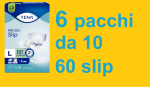 6 BUSTE DI TENA SLIP SUPER TG. L 10 PEZZI  (60 SLIP)