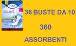 36 BUSTE DI TENA DISCREET EXTRA DA 10 ASSORBENTI (360 PZ)